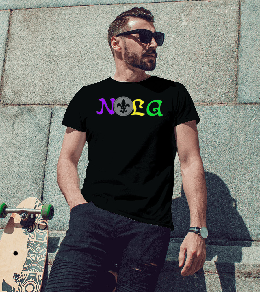 NOLA Fleur-de-Lis New Orleans Mardi Gras 504 T-Shirt