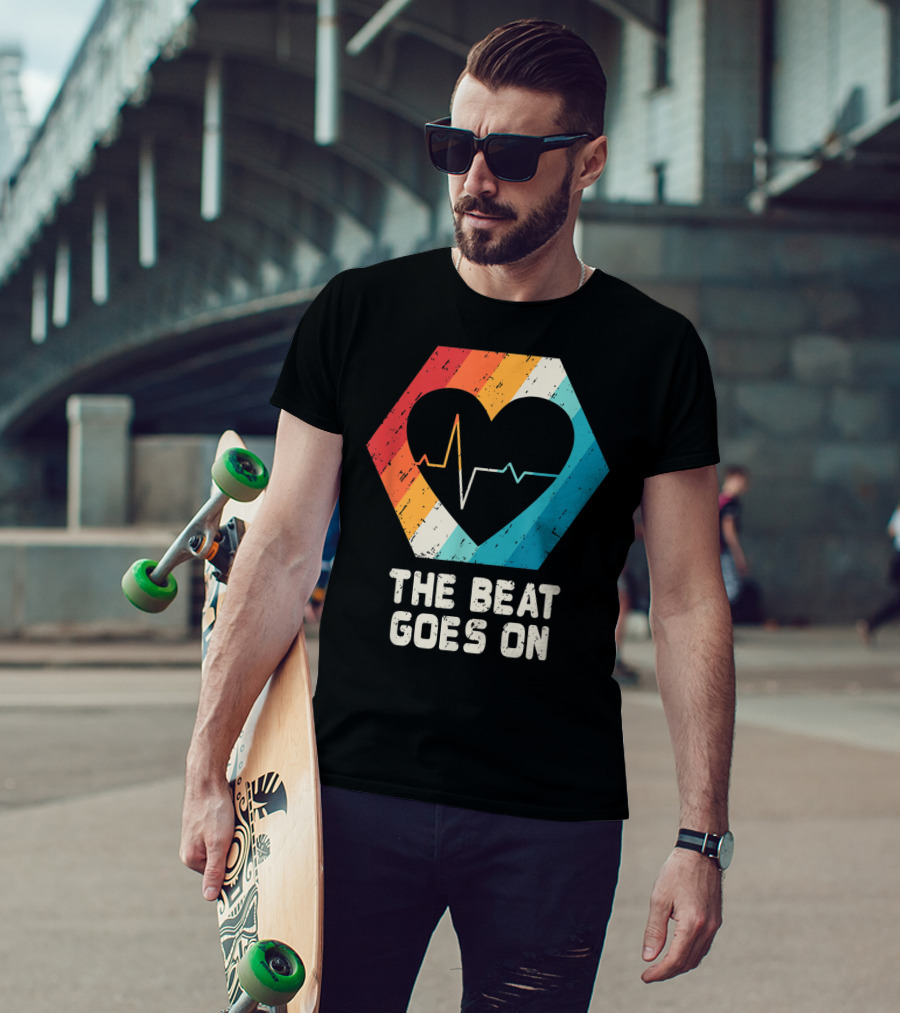 The Beat Goes On Open Heart Surgery Survivor Post Attack Reco T-Shirt