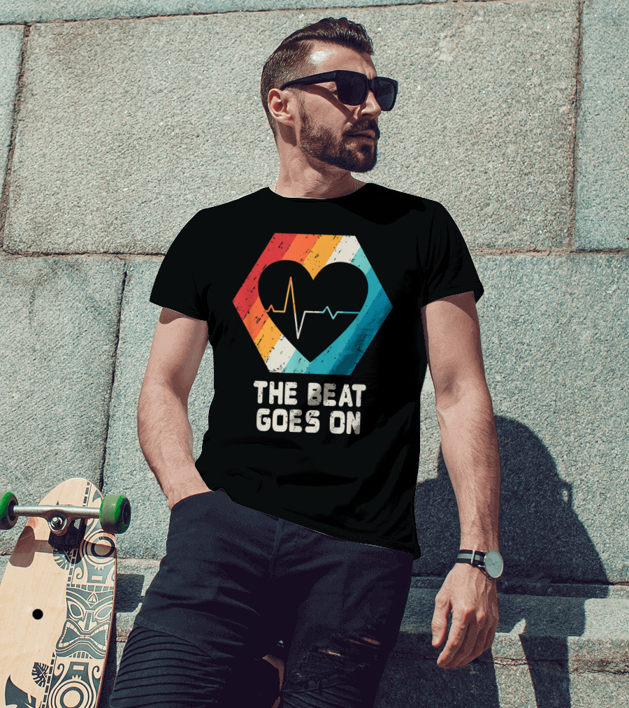 The Beat Goes On Open Heart Surgery Survivor Post Attack Reco T-Shirt