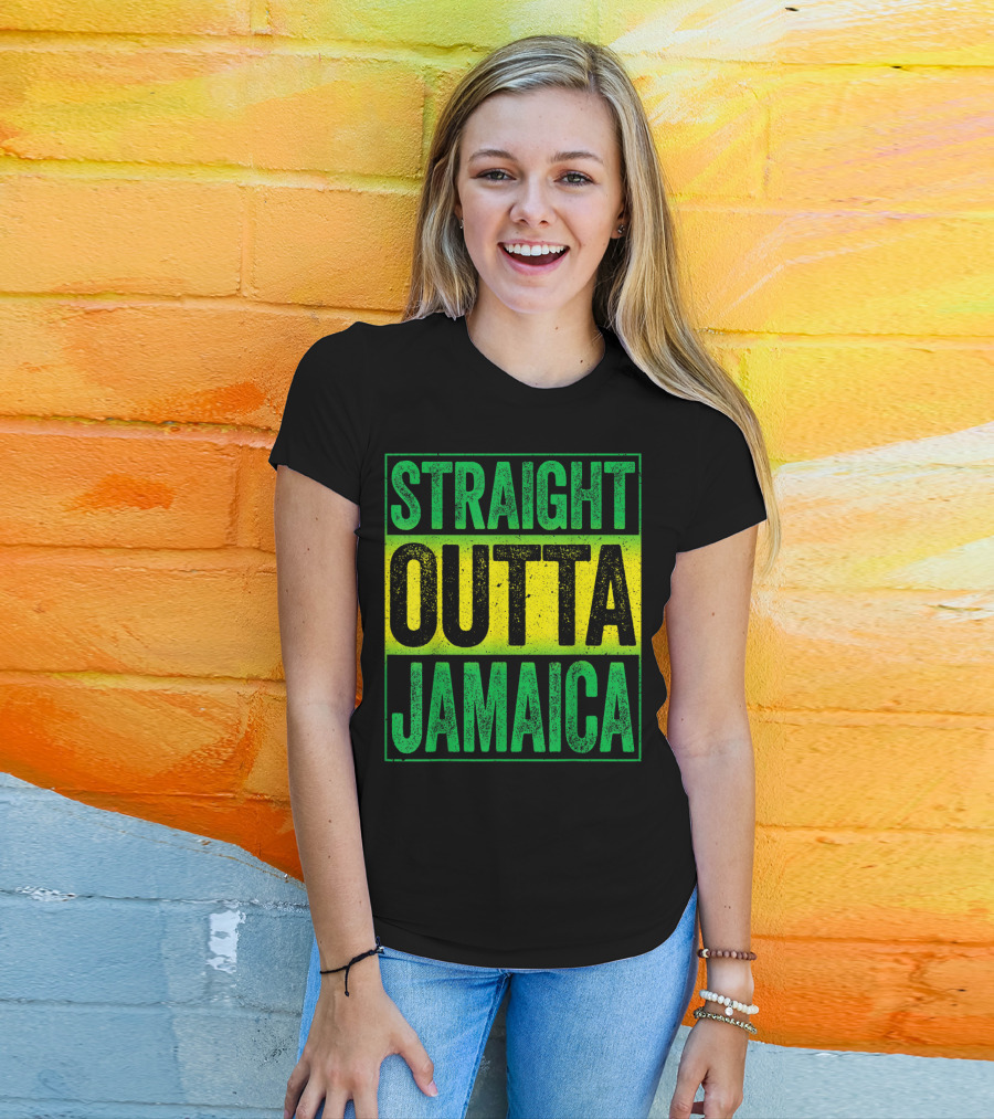 Straight Outta Jamaica Caribbean Party Vibes T-Shirt