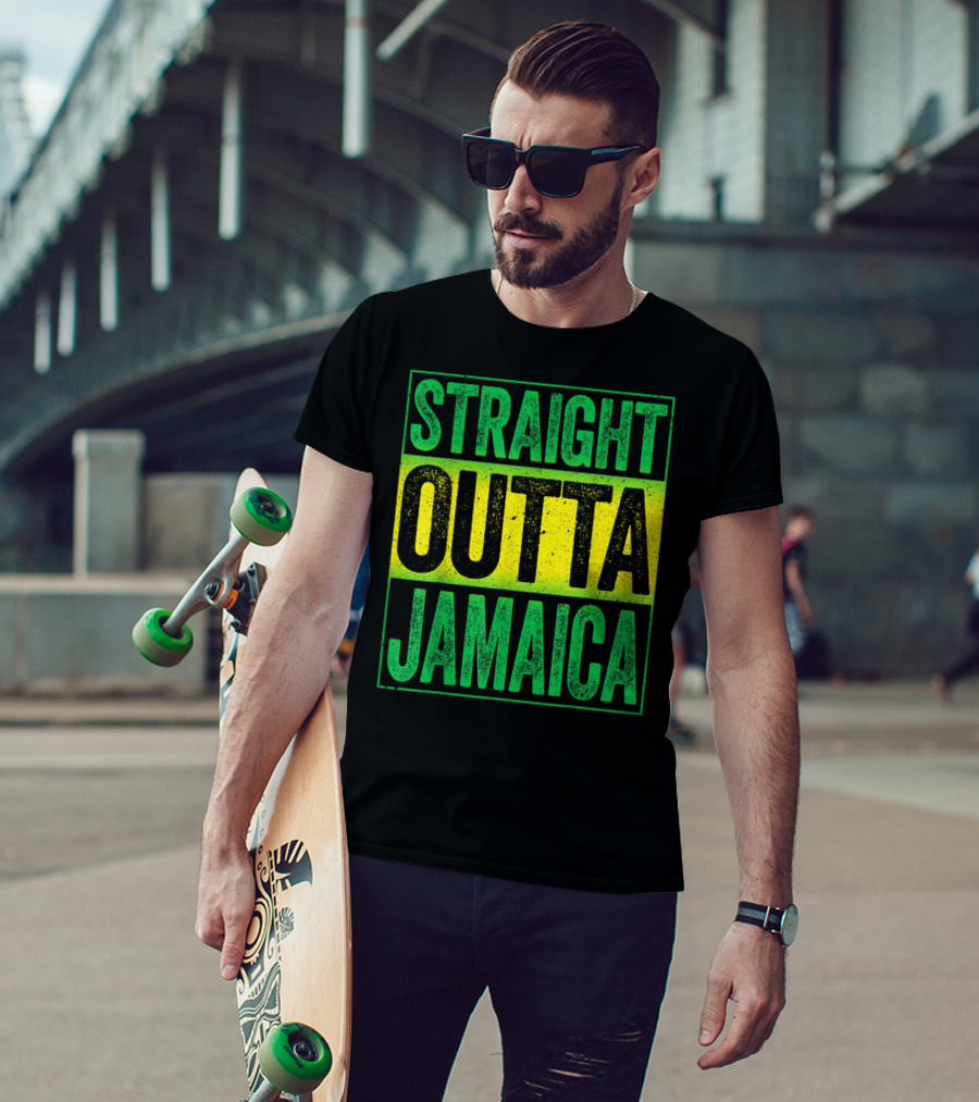 Straight Outta Jamaica Caribbean Party Vibes T-Shirt