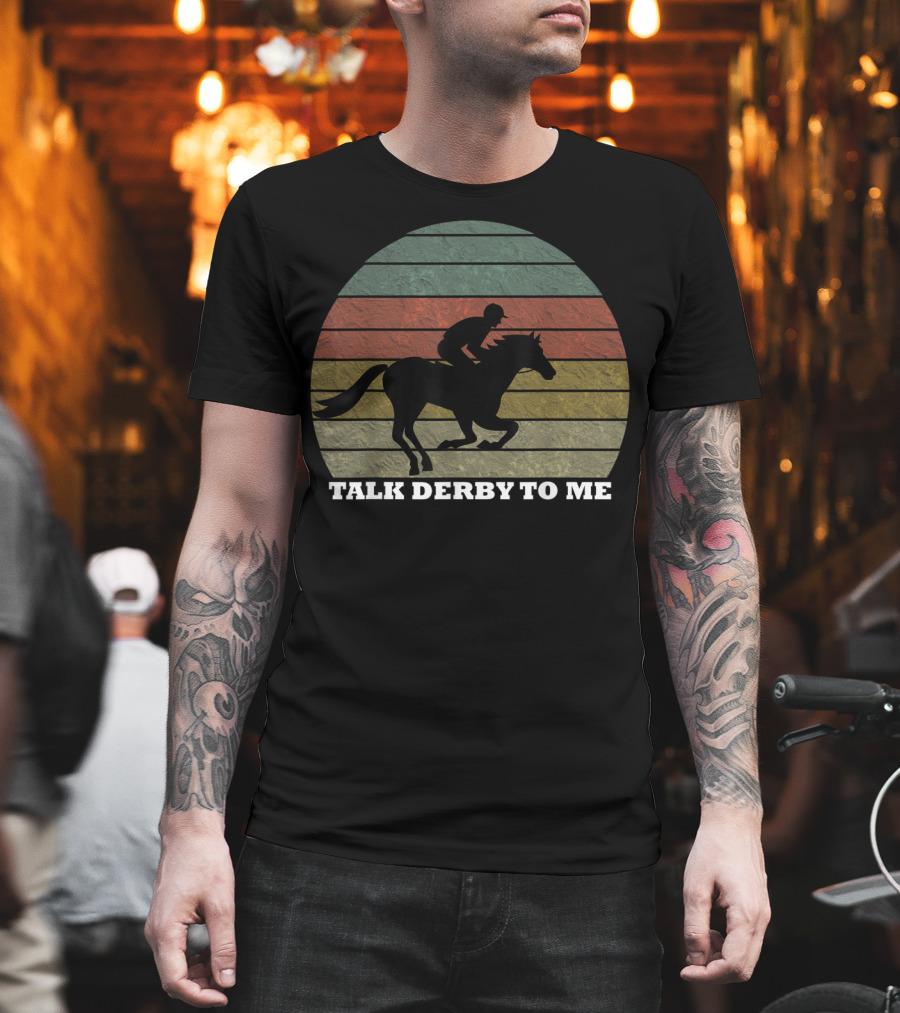 Talk Derby to Me Retro Horse Racing T-Shirt
