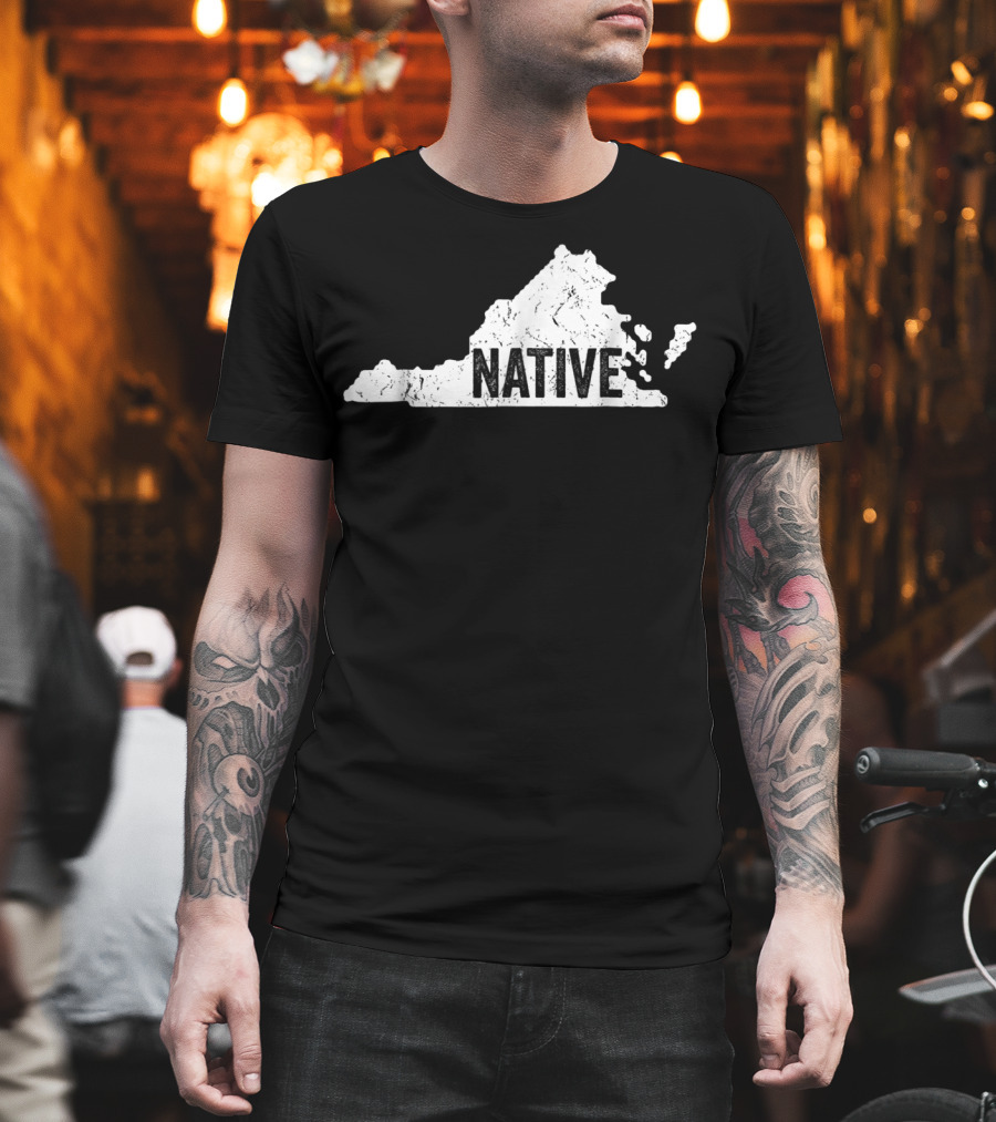 Virginia Native Old Dominion VA State Map T-Shirt