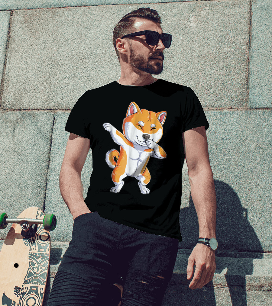 Dabbing Shiba Inu Kids Boys Puppy Dance T-Shirt