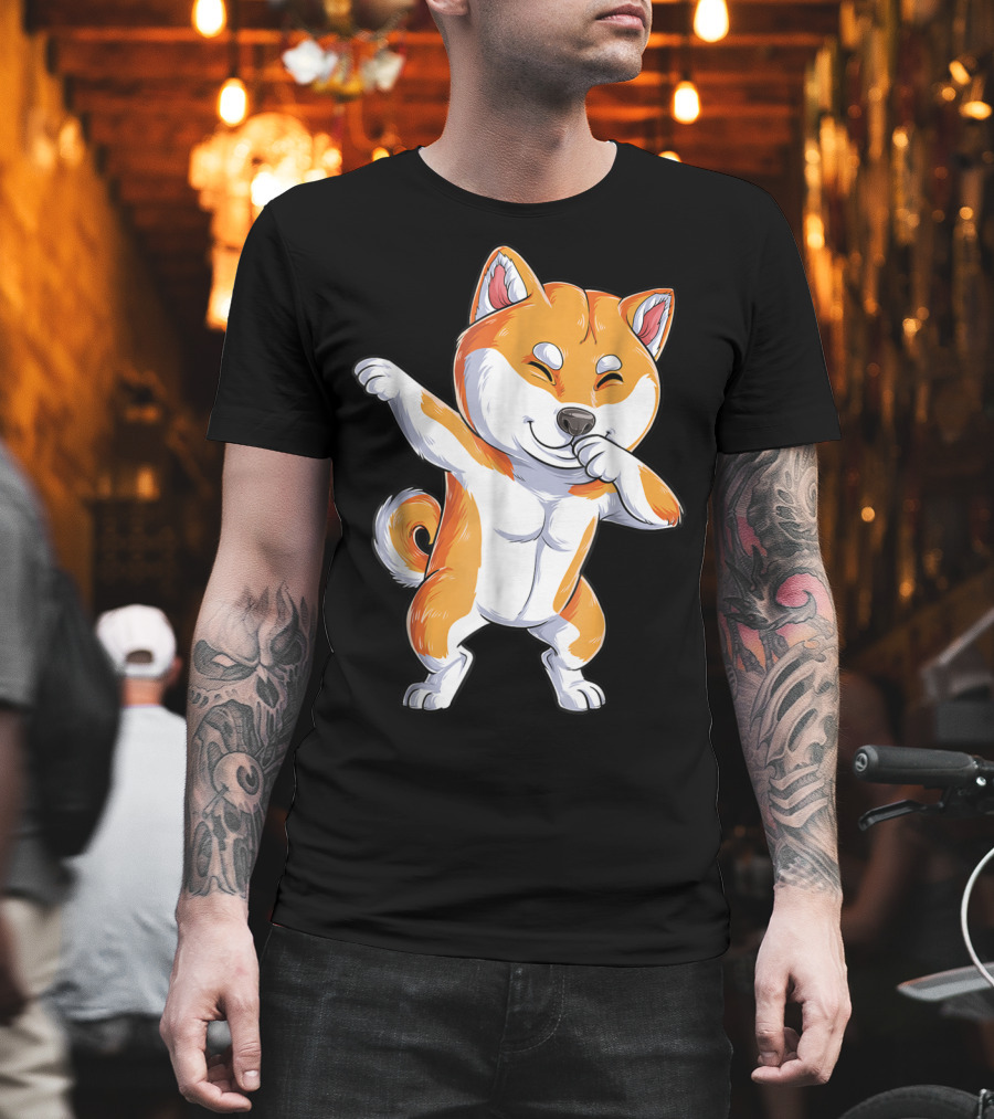 Dabbing Shiba Inu Kids Boys Puppy Dance T-Shirt