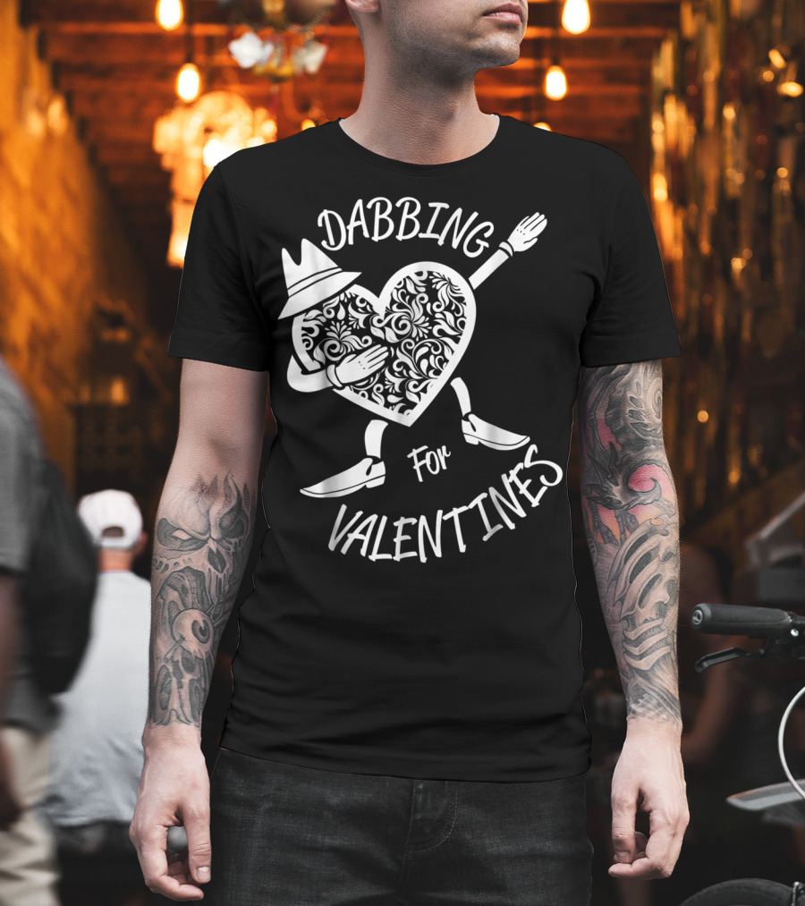 Dabbing For Valentines Heart Day Boyfriend T-Shirt