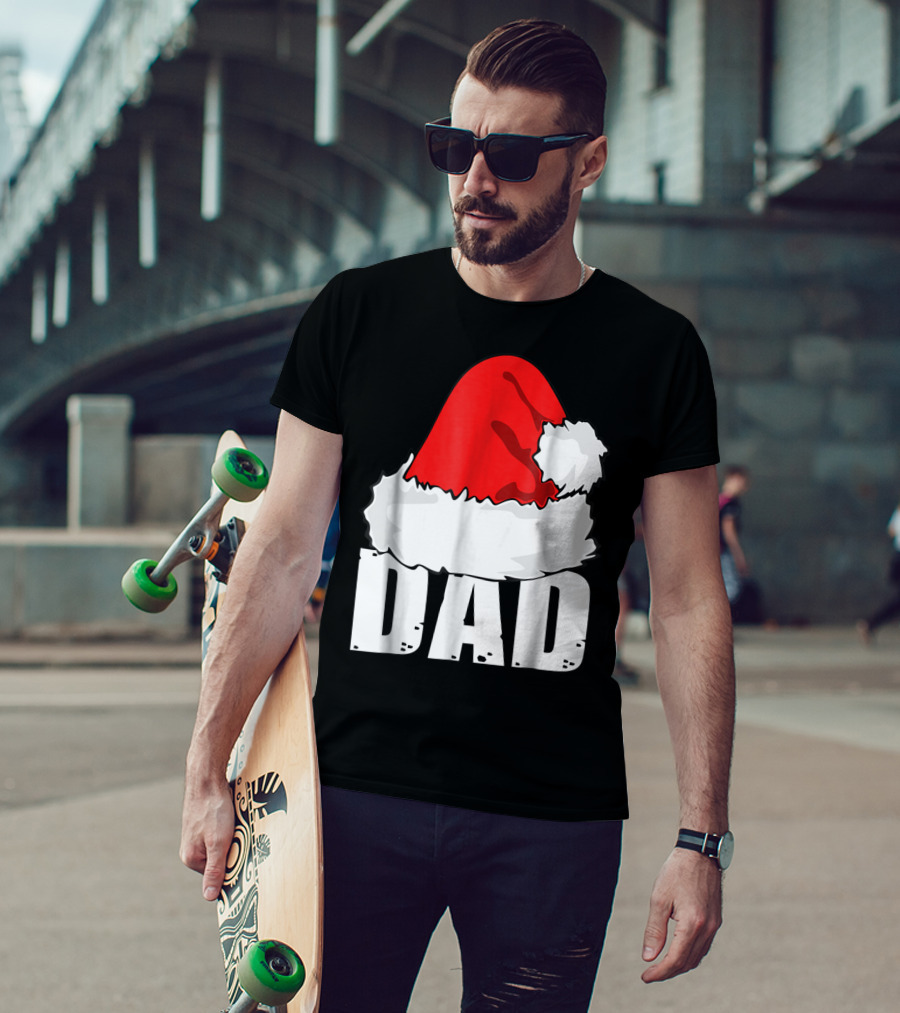 Dad Christmas Santa Hat Family T-Shirt