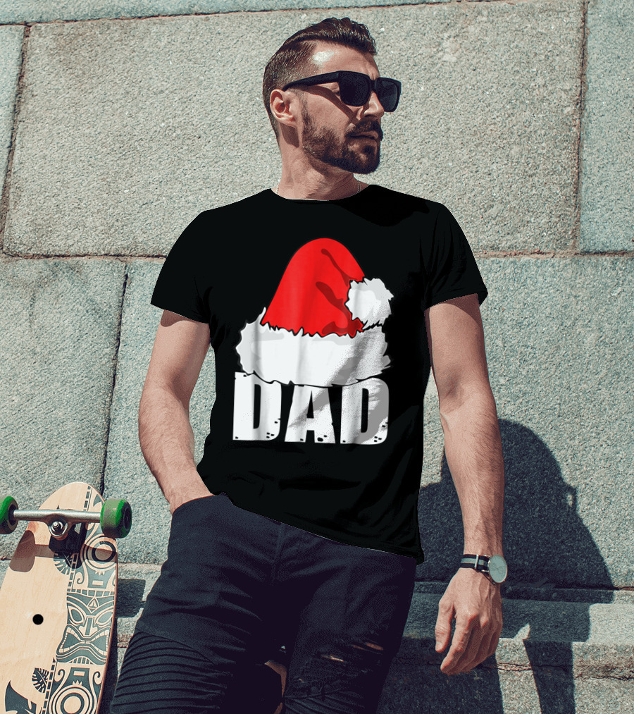 Dad Christmas Santa Hat Family T-Shirt