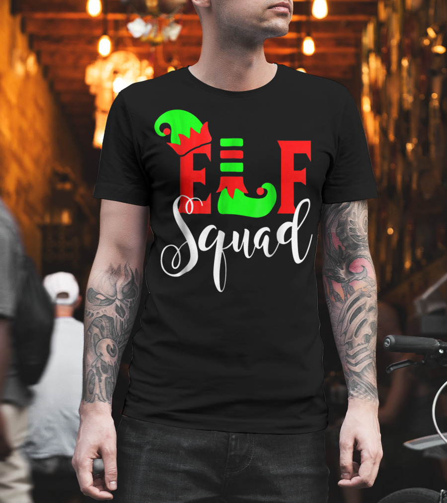 Elf Squad Festive Holiday Family T-Shirt