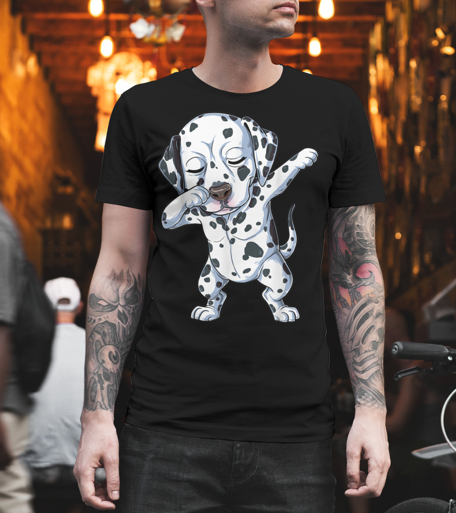 Dalmatian Dabbing Dog Lover Kids Boys Dab T-Shirt