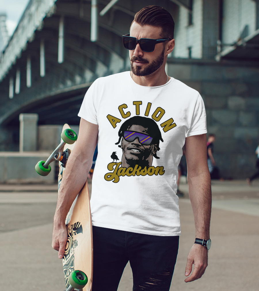Baltimore Maryland Action Jackson Qb 8 T-Shirt