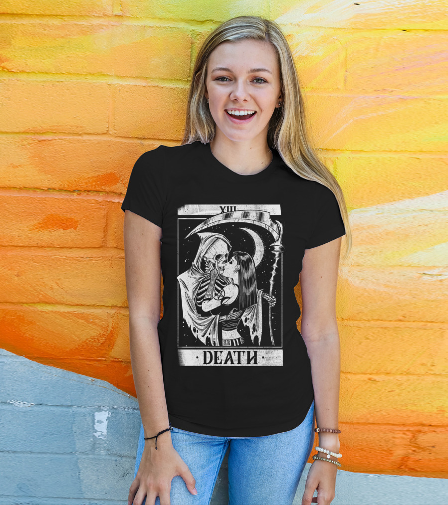 Blackcraft Vintage Death Grim Reaper Tarot XIII Kiss T-Shirt