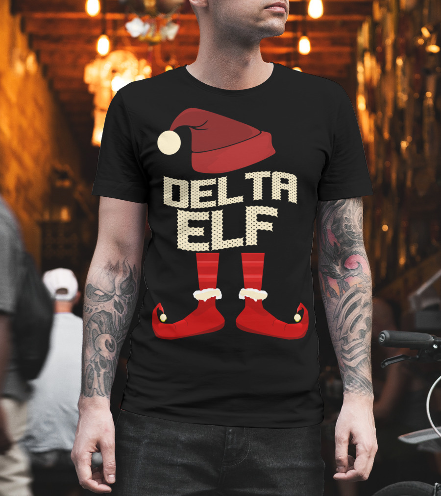 Delta Elf Matching Group Family Christmas Party T-Shirt