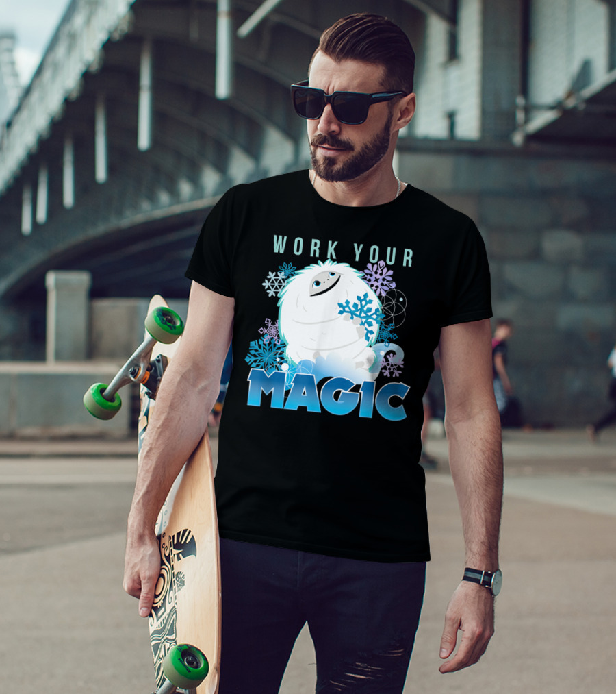 Dreamworks Abominable Work Your Magic Yeti With Snowflakes T-Shirt