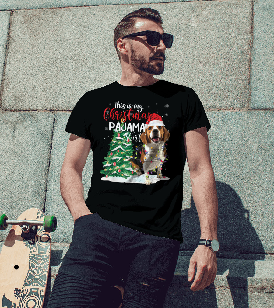 This Is My Christmas Pajama Shirt Beagle Dog T-Shirt