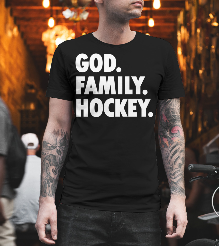 God Family Hockey T-Shirt