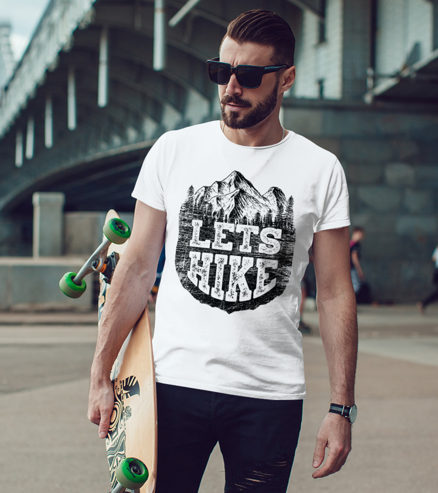 Lets Hike Outdoor Mountains Nature Hiker T-Shirt