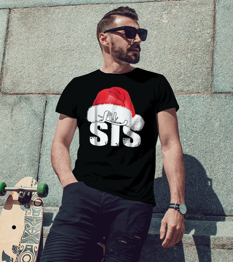 Lil Sis Santa Christmas Family T-Shirt