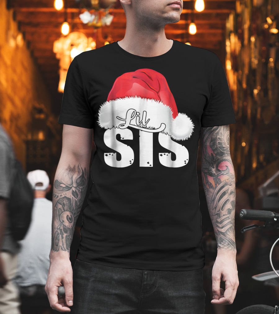 Lil Sis Santa Christmas Family T-Shirt