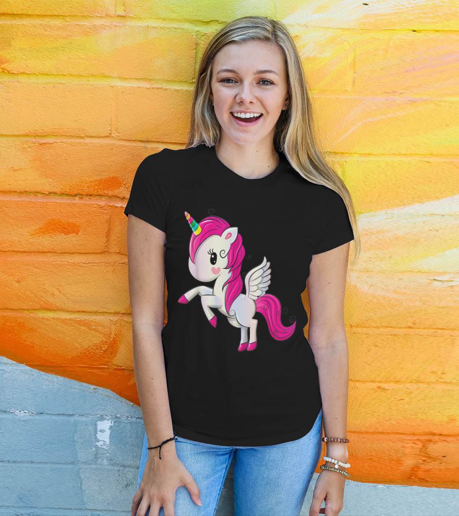 Rainbow Unicorn Birthday Girl Birthday T-Shirt