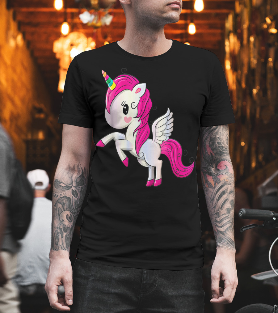 Rainbow Unicorn Birthday Girl Birthday T-Shirt