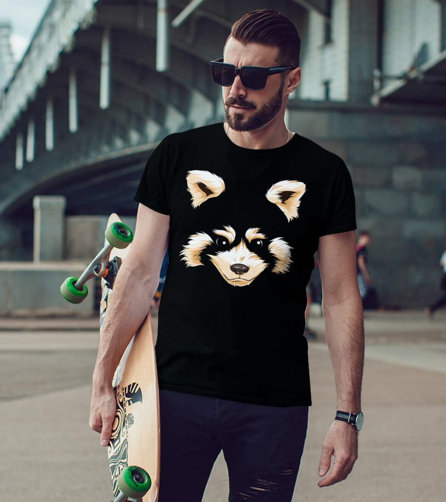 Red Panda Face Funny Pandas Halloween Costume T-Shirt