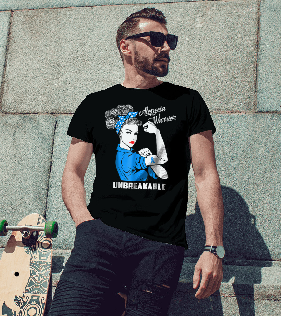 Alopecia Warrior Unbreakable Ribbon Rosie T-Shirt