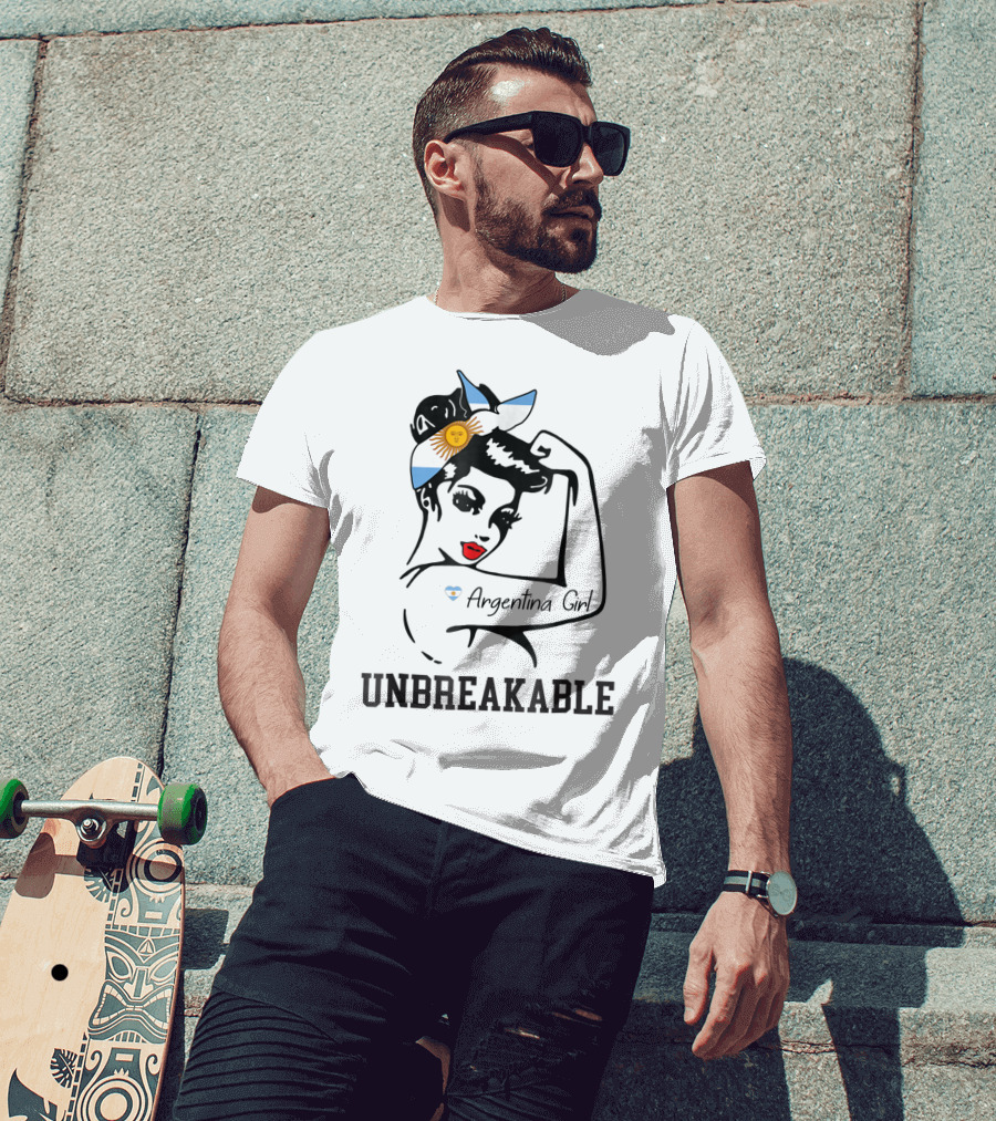 Argentina Girl Unbreakable Strong Iconic Pose T-Shirt