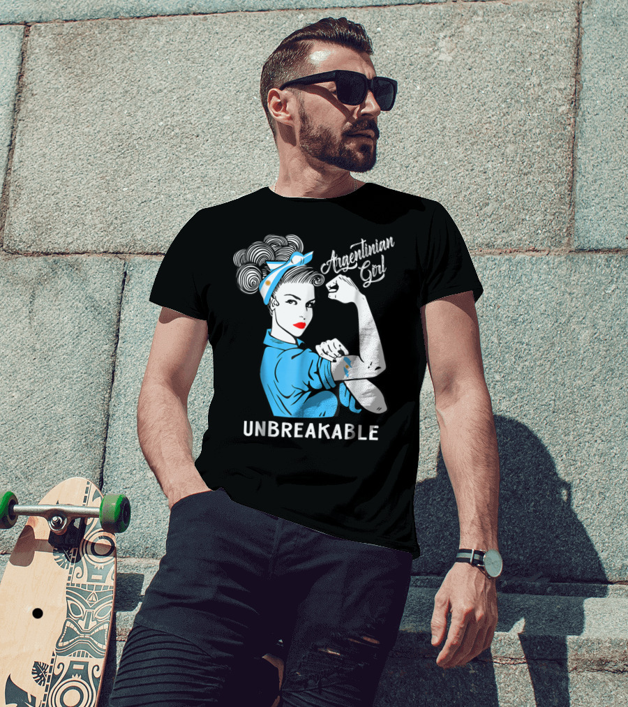 Argentinian Girl Unbreakable Vintage Style Empowerment T-Shirt