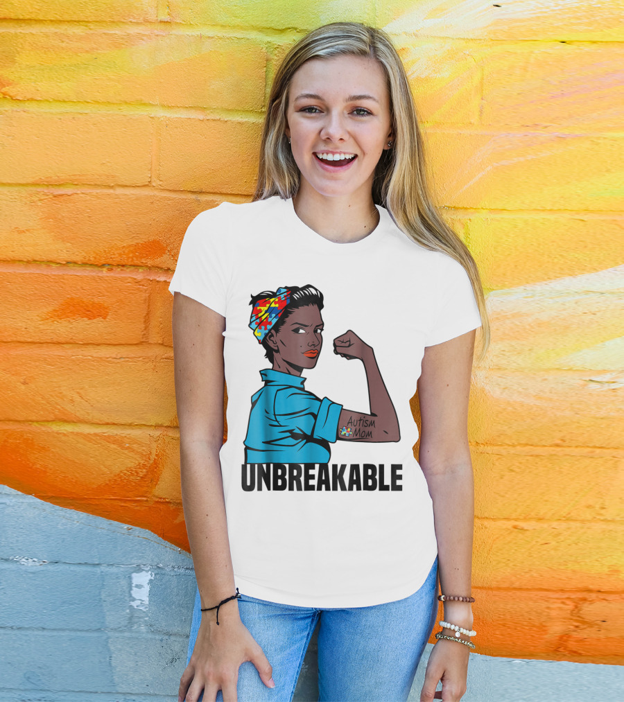 Unbreakable Autism Mom Awareness T-Shirt