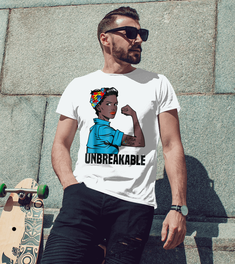 Unbreakable Autism Mom Awareness T-Shirt