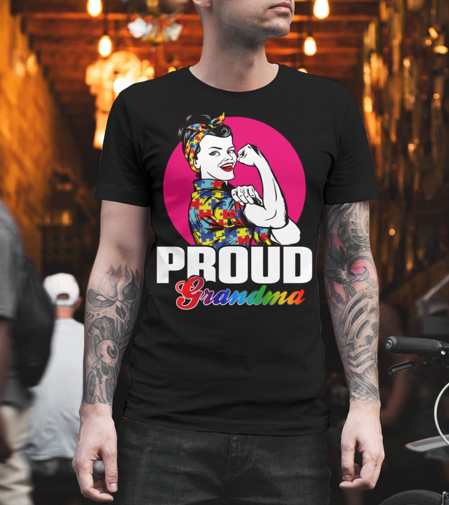 Proud Grandma Unbreakable Autism Awareness T-Shirt