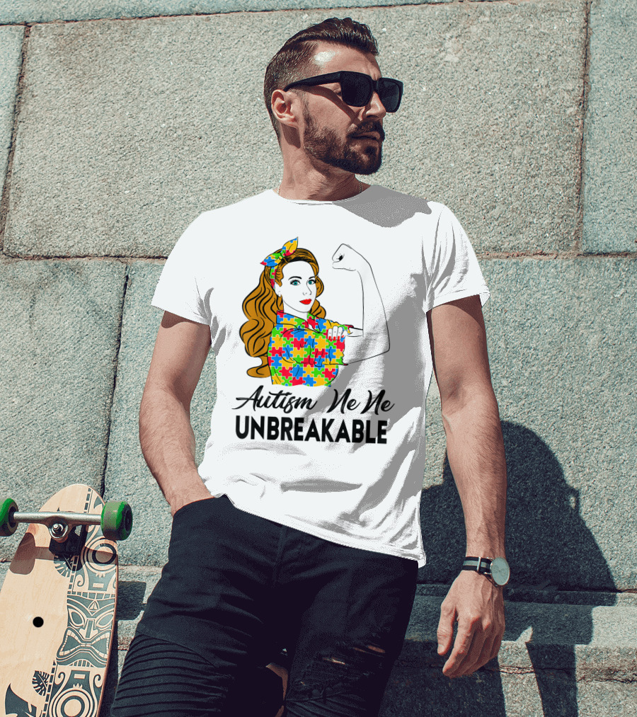 Autism Ne Ne Unbreakable Puzzle Piece Awareness T-Shirt