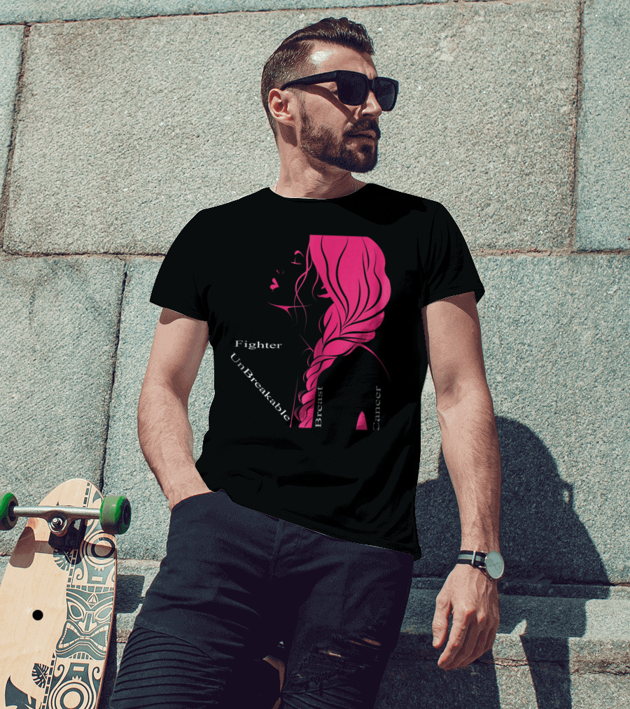Breast Cancer Fighter Unbreakable Warrior T-Shirt