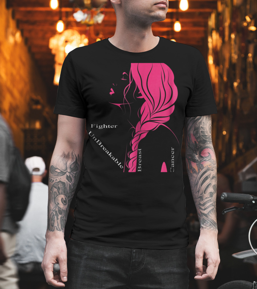 Breast Cancer Fighter Unbreakable Warrior T-Shirt