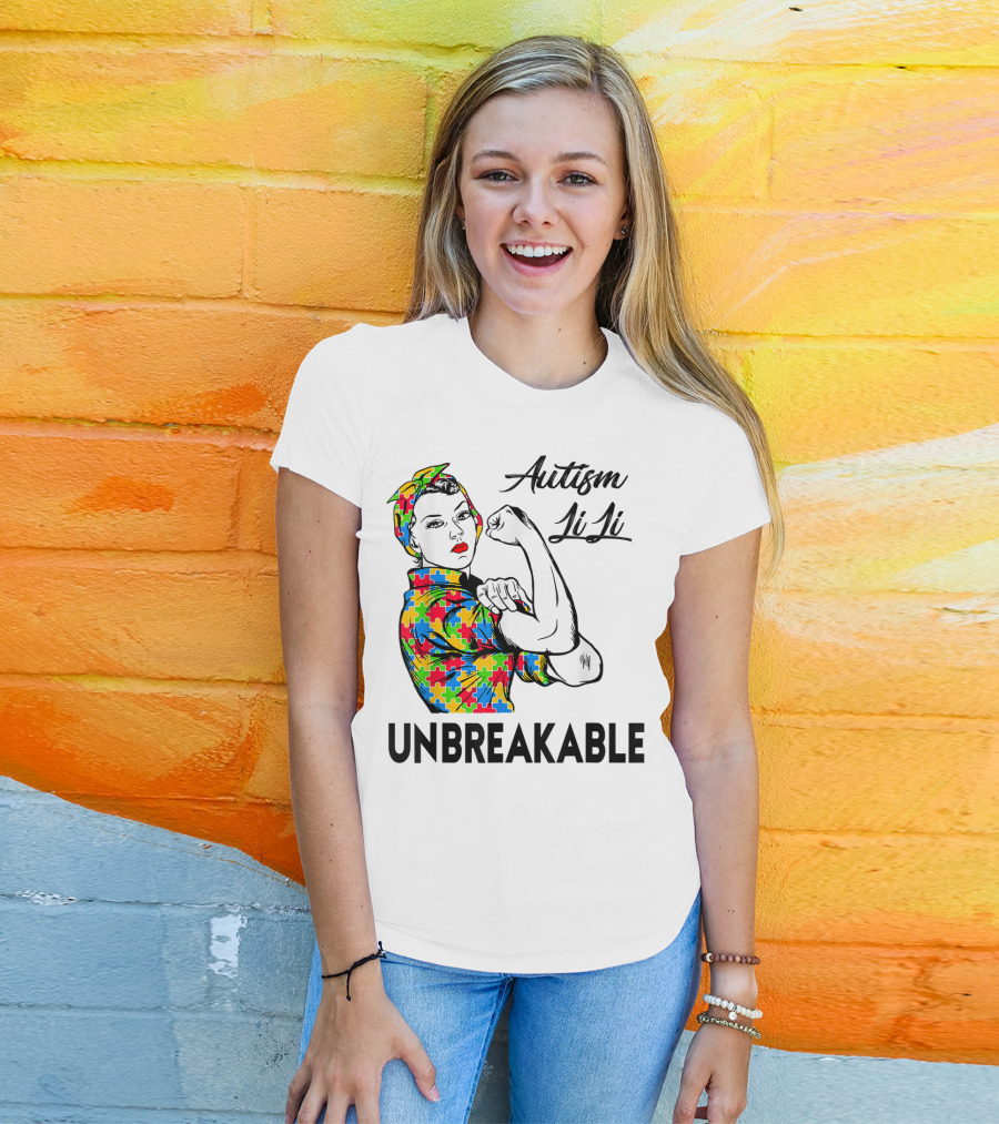 Autism LiLi Unbreakable Puzzle Pattern Empowerment T-Shirt