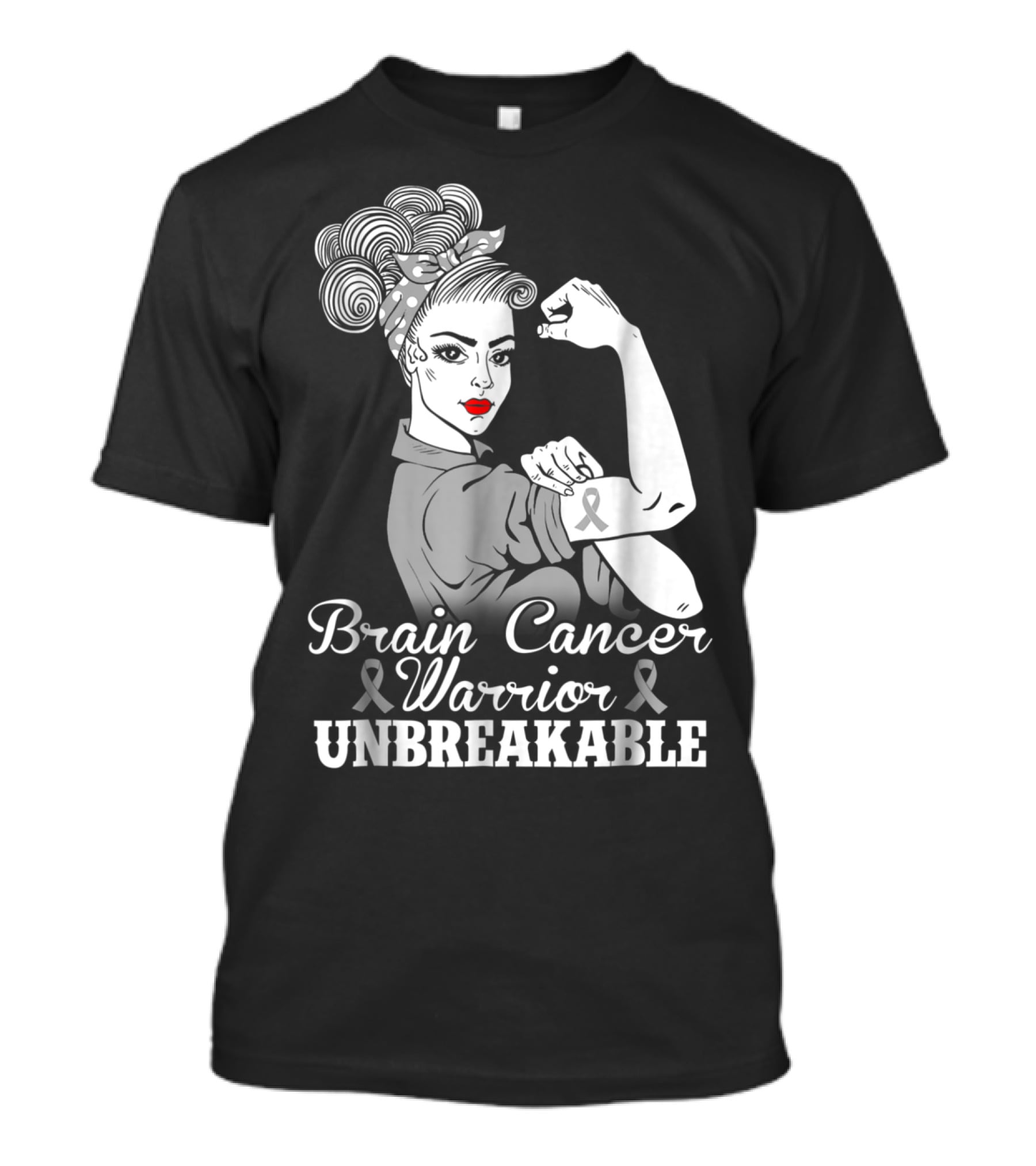 Brain Cancer Warrior Unbreakable Awareness T-Shirt