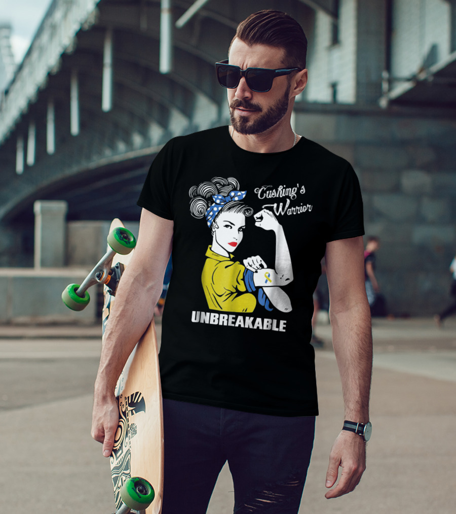 Cushing's Warrior Unbreakable Strong Woman Rosie Riveter T-Shirt