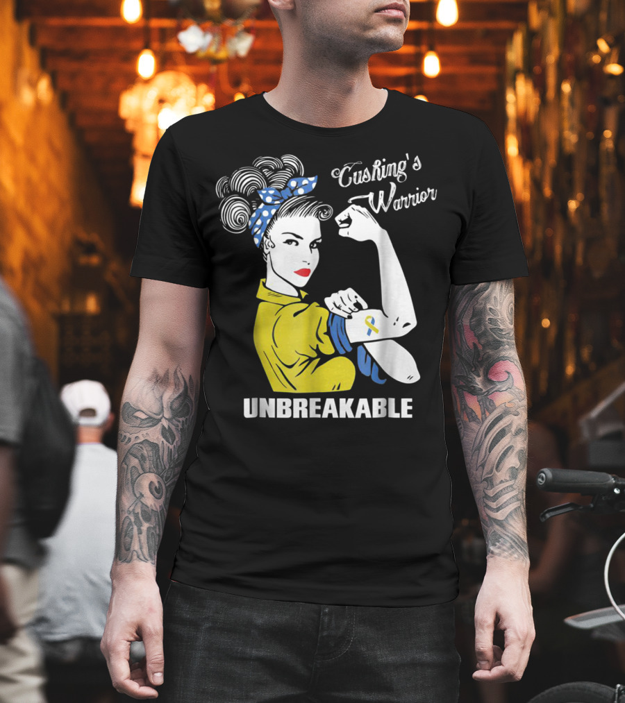 Cushing's Warrior Unbreakable Strong Woman Rosie Riveter T-Shirt