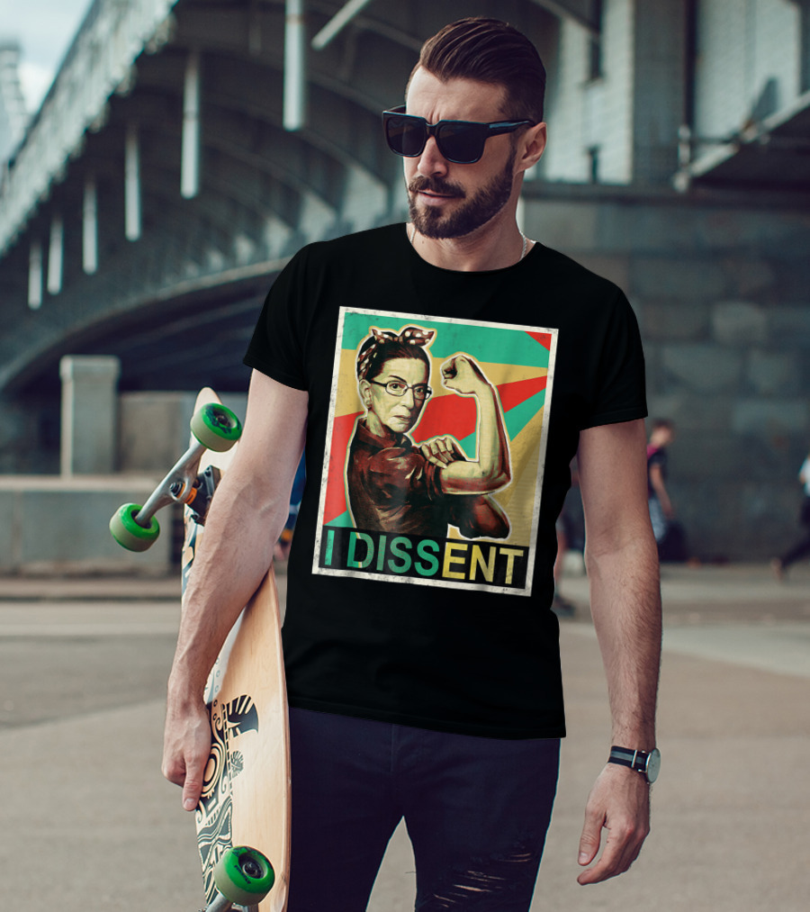 I Dissent Vintage RBG Ruth Bader Ginsburg Unbreakable Rosie The Riveter T-Shirt