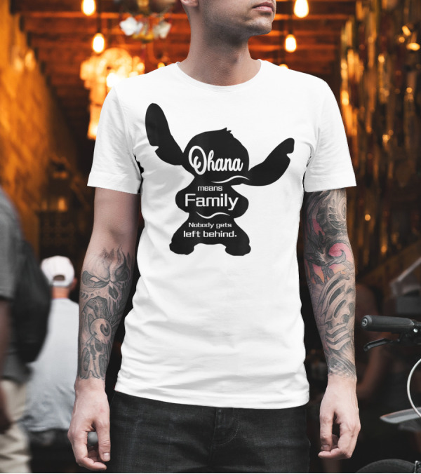 Ohana Means Family Nobody Gets Left Behind Stitch T-Shirt Ohana Means Family Nobody Gets Left Behind Stitch T-Shirt