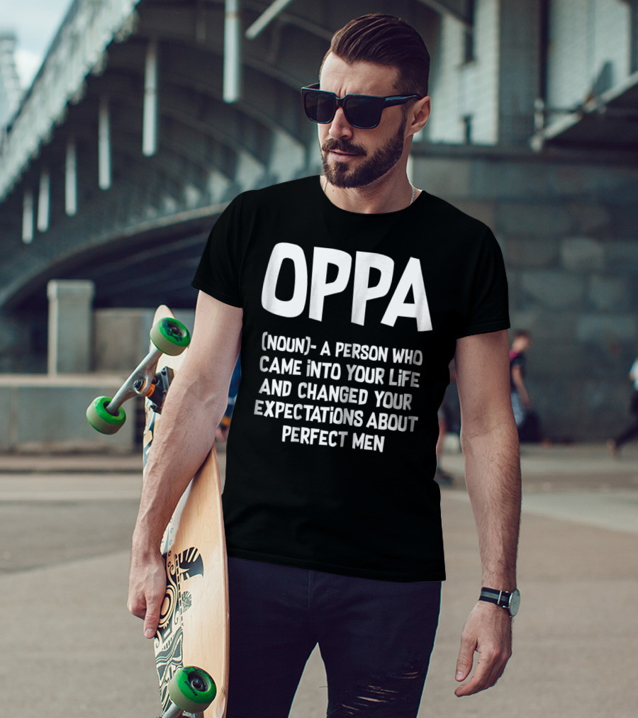 Oppa Definition Hallyu Seoul Funny Kpop Perfect Men Expectations T-Shirt