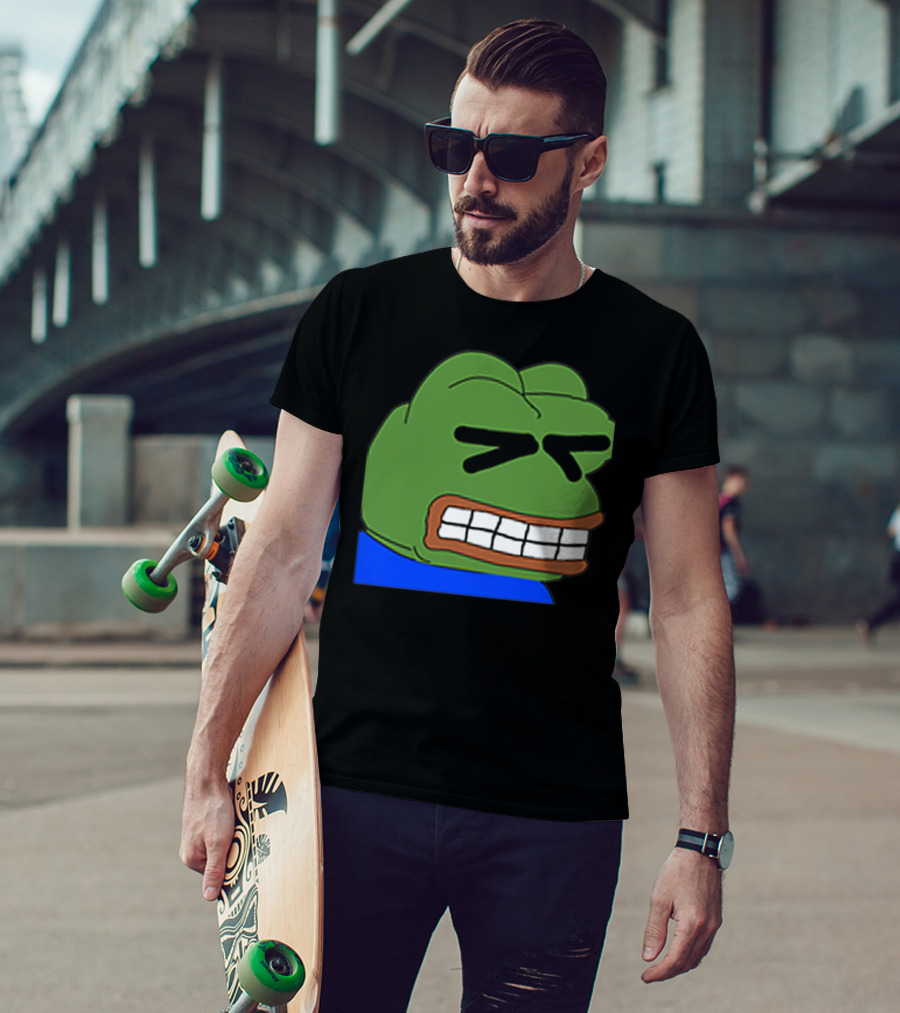 Pepepains Meme Frog Expression Emote T-Shirt