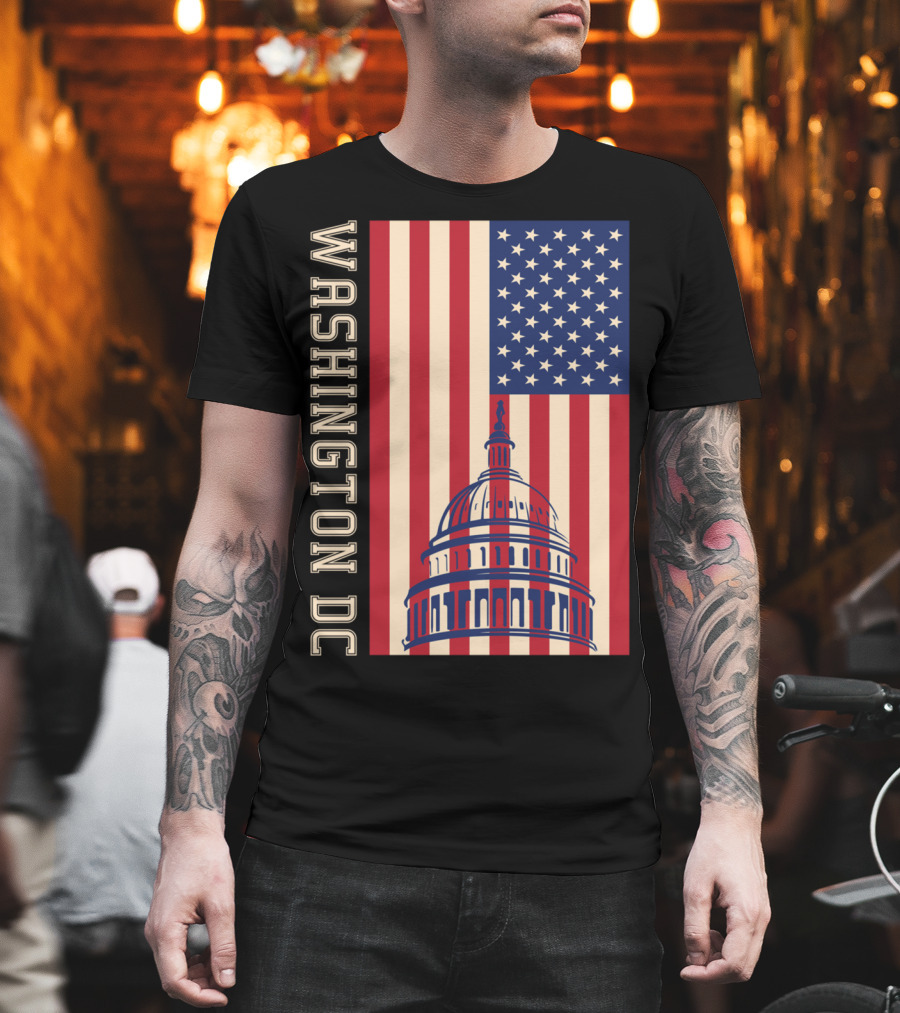 Washington DC American Flag Capitol Building T-Shirt