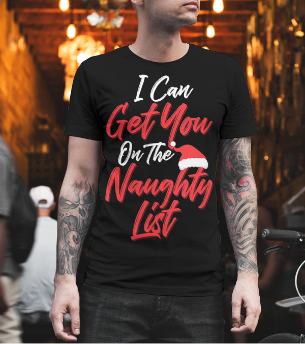 I Can Get You On The Naughty List Santa Hat Holiday Humor T-Shirt I Can Get You On The Naughty List Santa Hat Holiday Humor T-Shirt