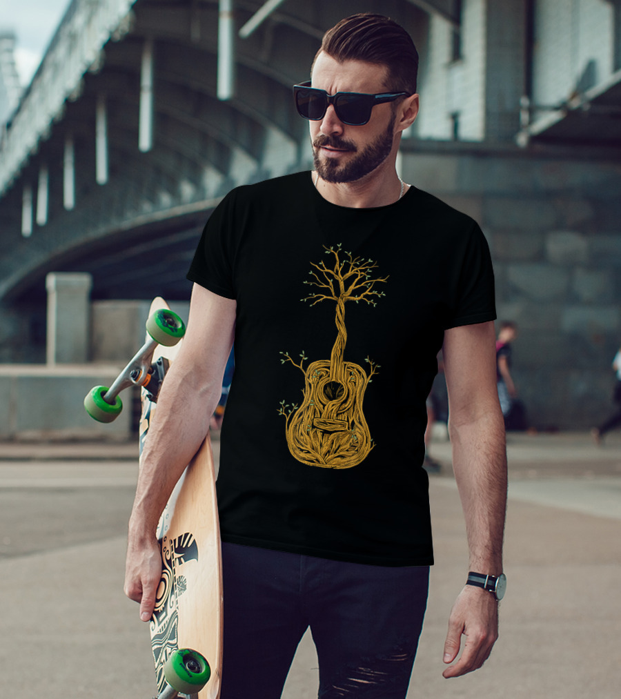 Tree Of Life Acoustic Guitar Nature Guitarist T-Shirt