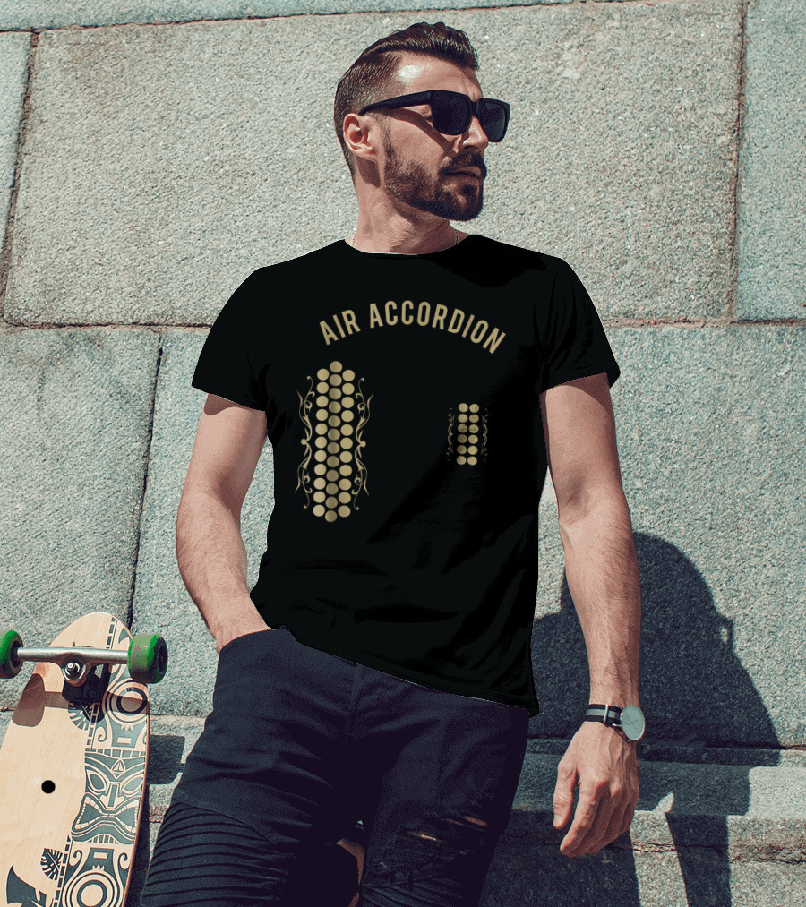 Air Accordion Original Musical Circles T-Shirt