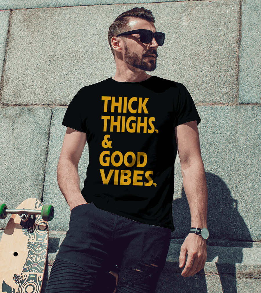 Thick Thighs And Good Vibes Alkebulan Dynasty Co T-Shirt