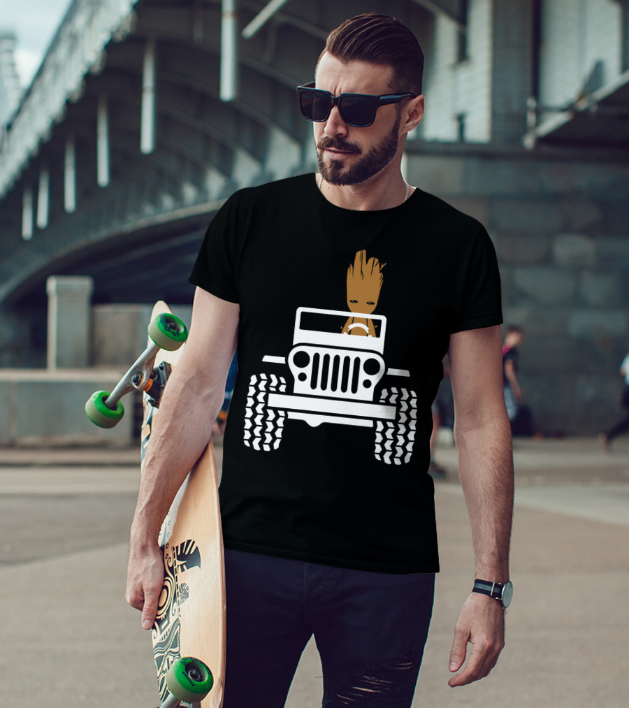 Funny Baby Drive Jeeps Distressed 70s T-Shirt