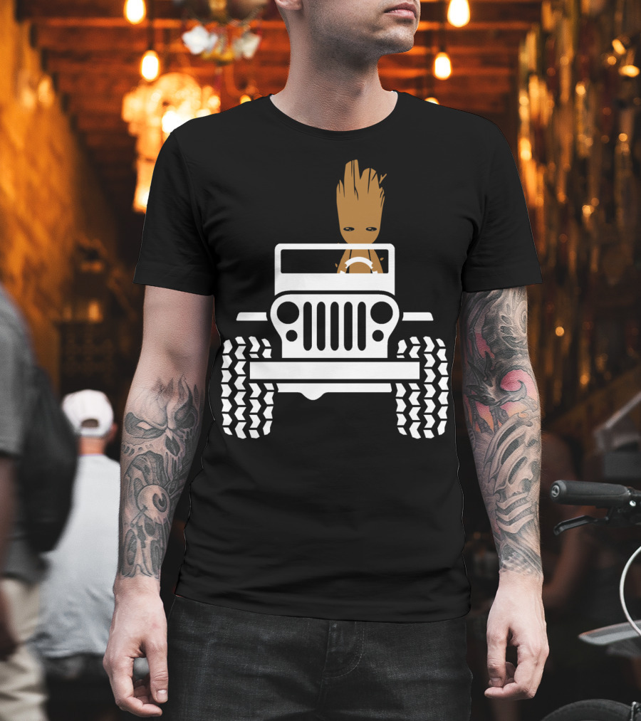 Funny Baby Drive Jeeps Distressed 70s T-Shirt